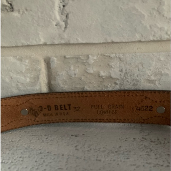 Vintage western genuine leather and cowhide belt.  BUCKLE NOT INCLUDED - Picture 2 of 5